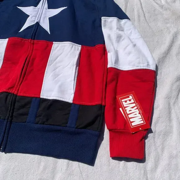 MArvel Captain America hoodie mask full zip Small - Picture 6 of 7